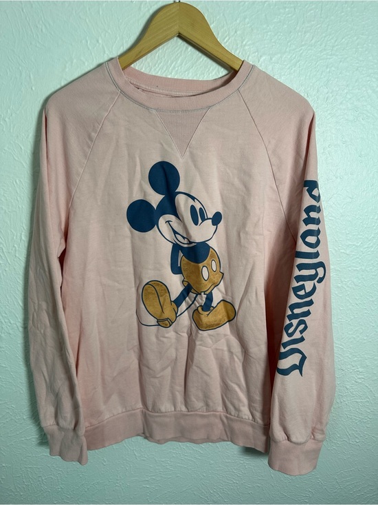 Disney Tops - Disneyland Parks Mickey Mouse Pink Sweatshirt Women's Large Disney Crewneck